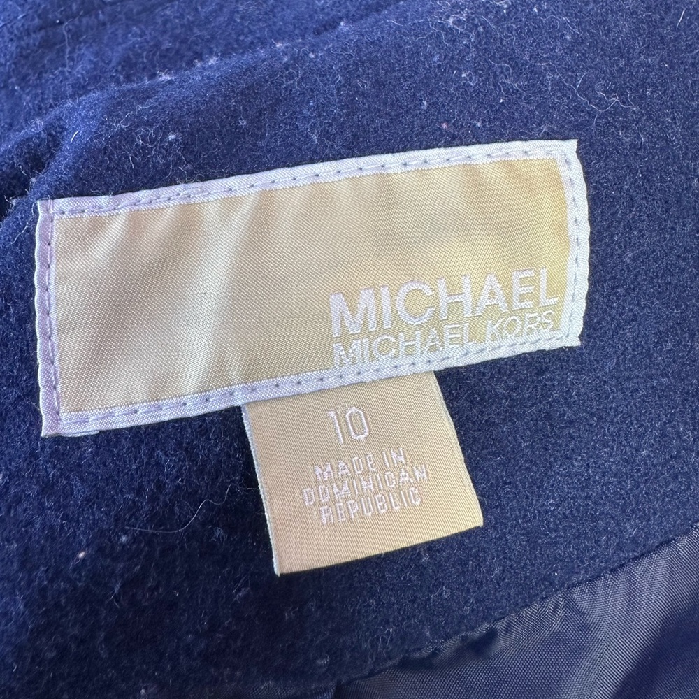 Michael Kors Deep Blue Trench Coat size 10 - Picture 2 of 8